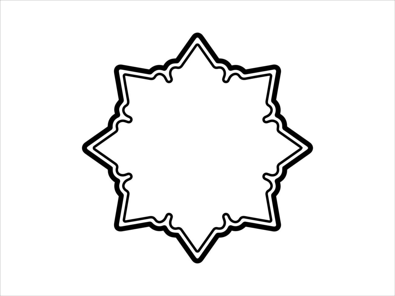 Frame Line Art Ramadan Islamic vector