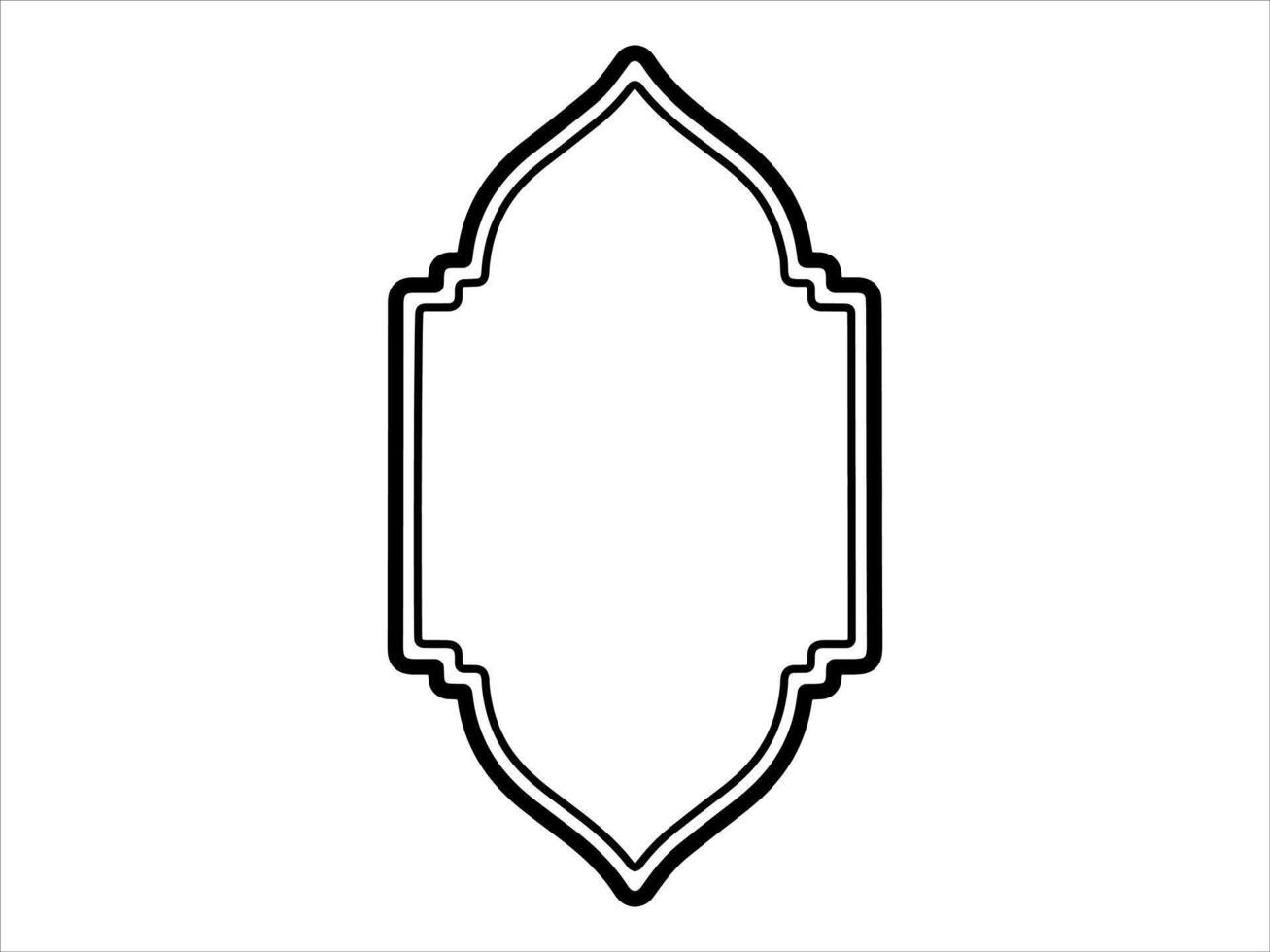 Frame Line Art Ramadan Islamic vector