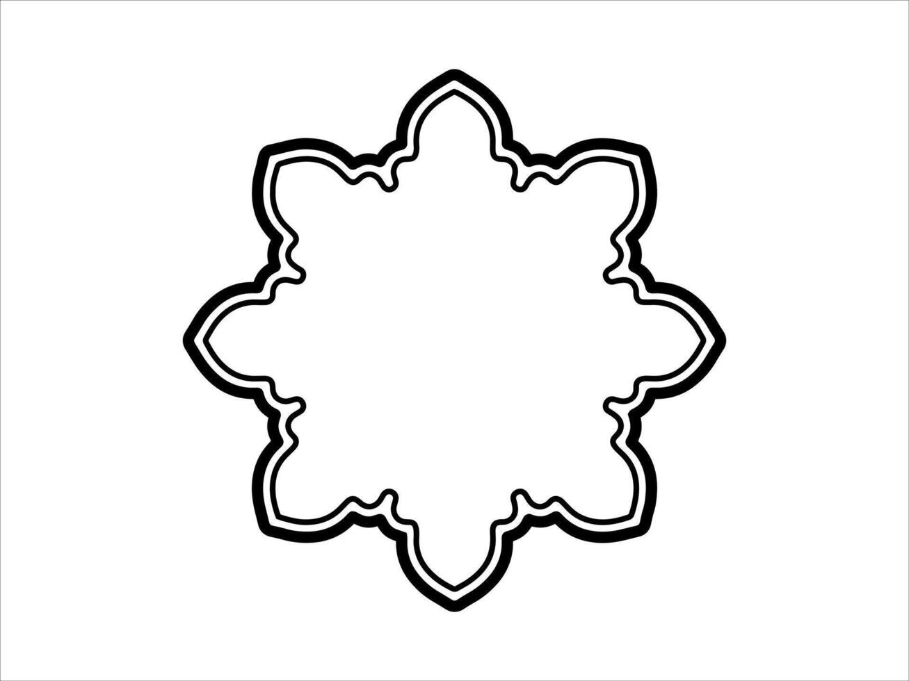 Frame Line Art Ramadan Islamic vector