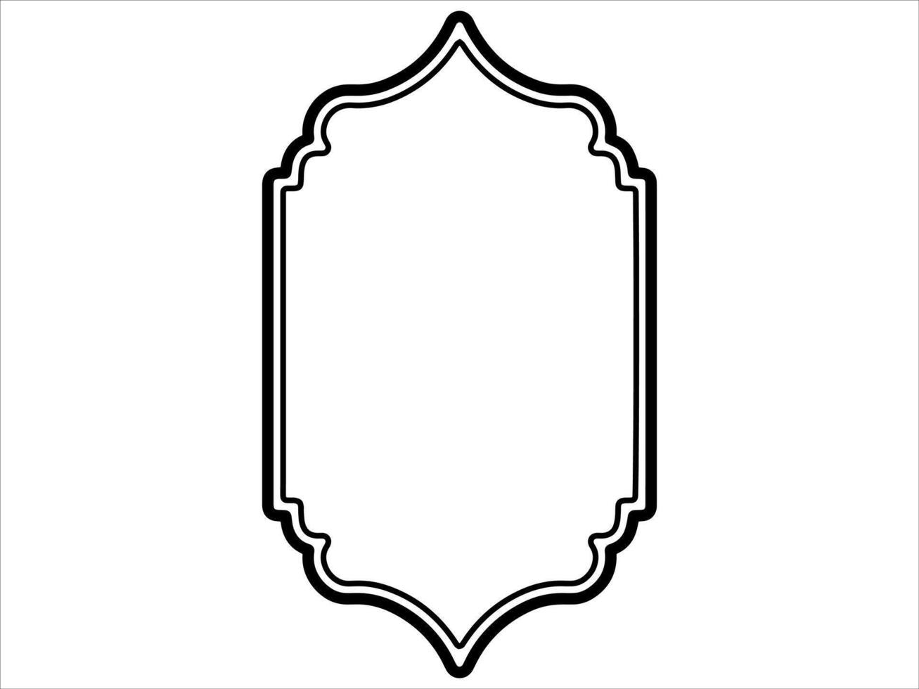 Islamic Frame Line Art Illustration vector