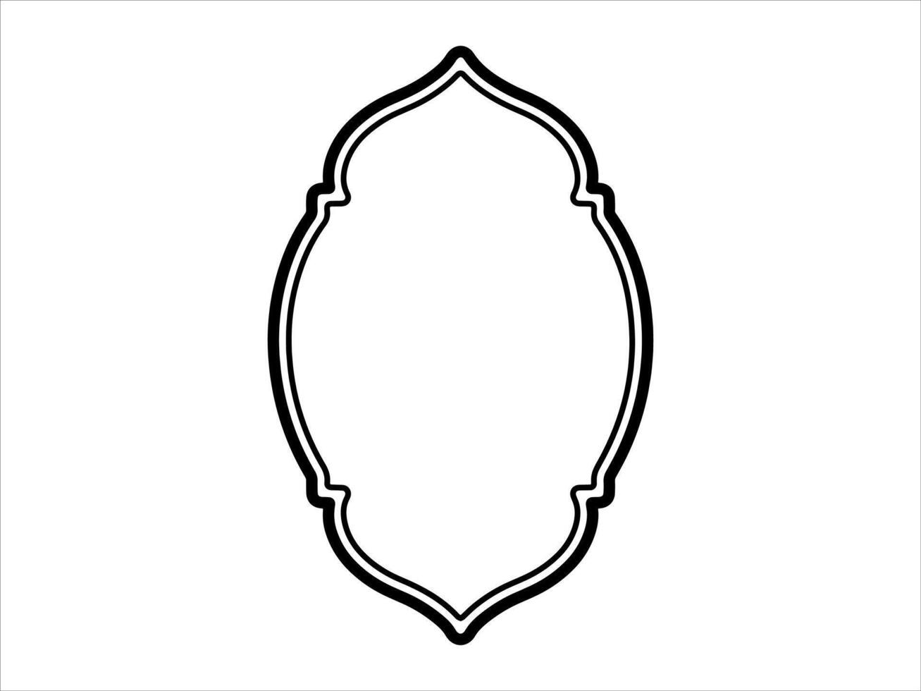 Frame Line Art Ramadan Islamic vector
