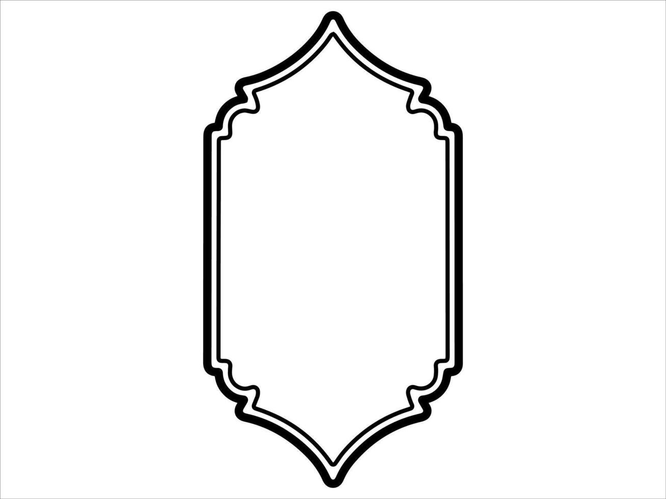 Islamic Frame Line Art Illustration vector