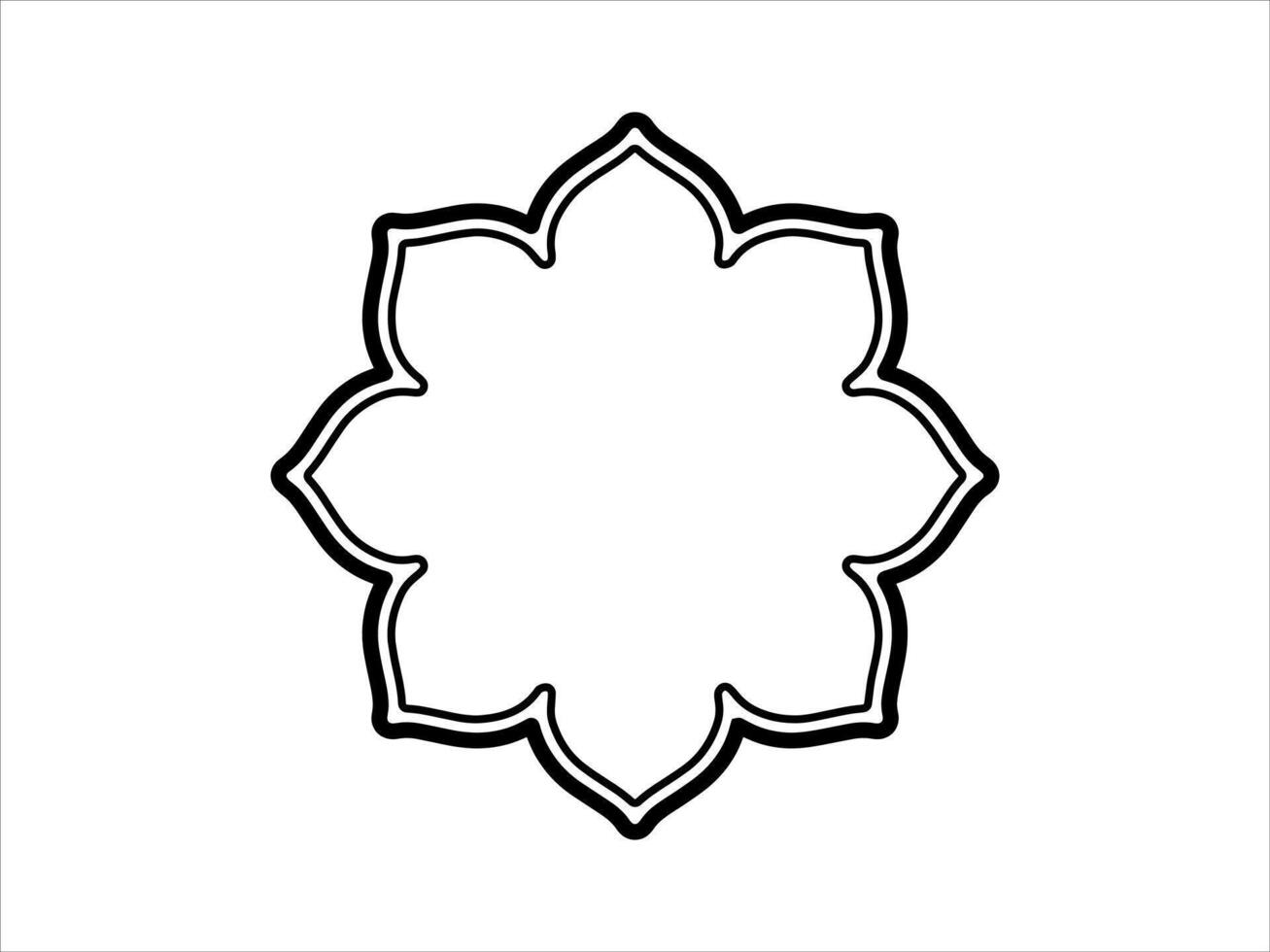 Frame Line Art Ramadan Islamic vector