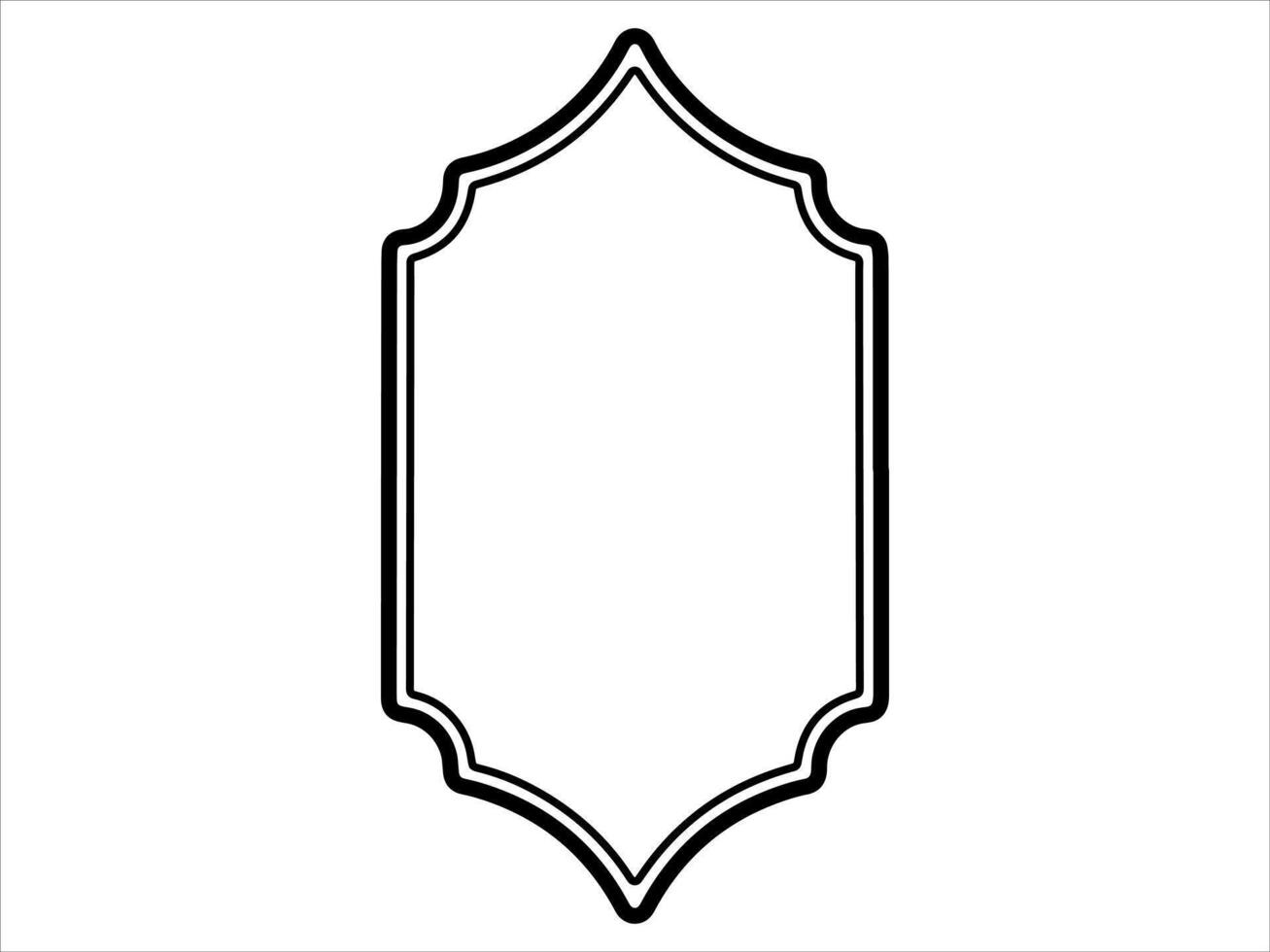 Islamic Frame Line Art Illustration vector