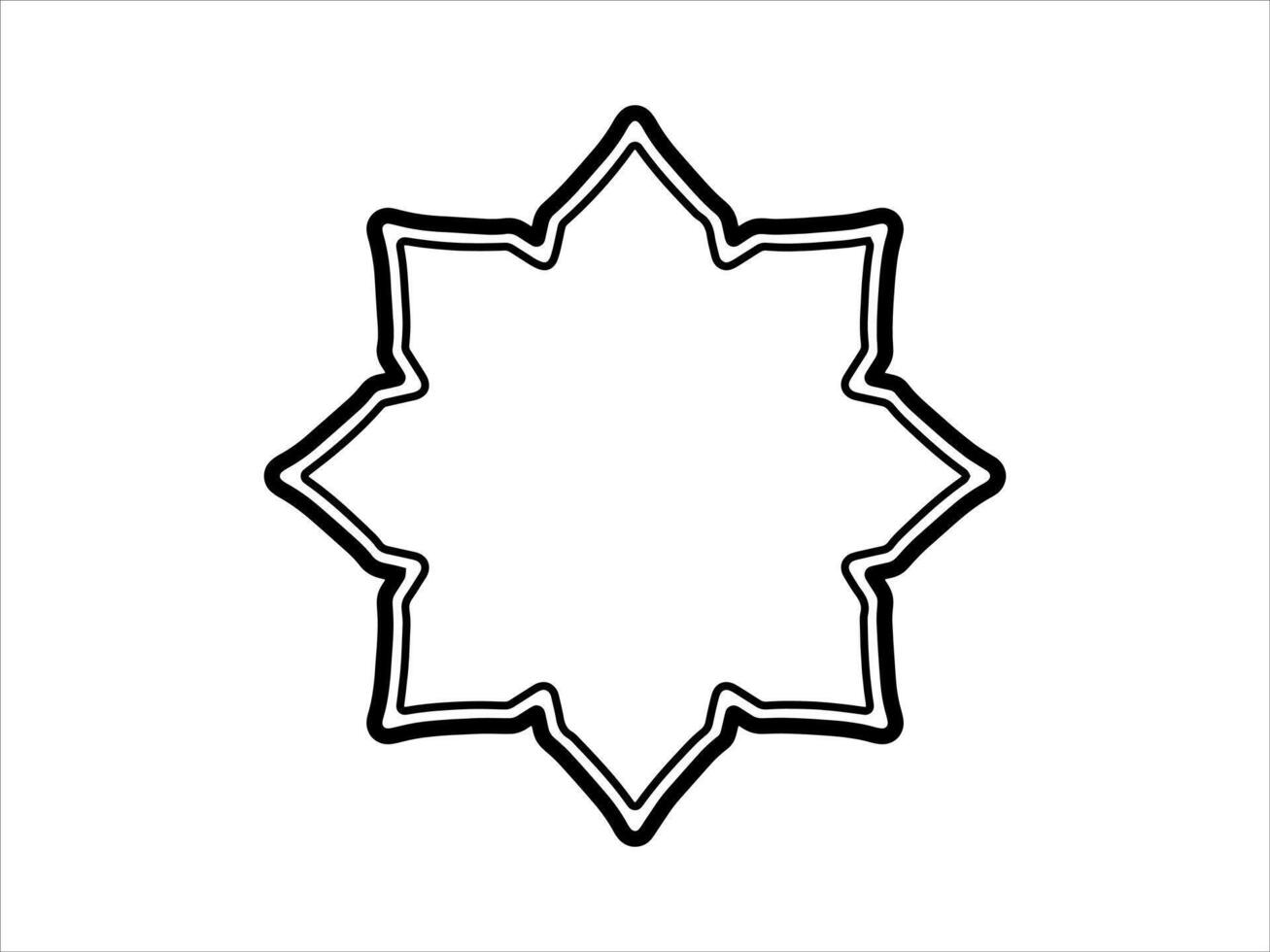 Frame Line Art Ramadan Islamic vector