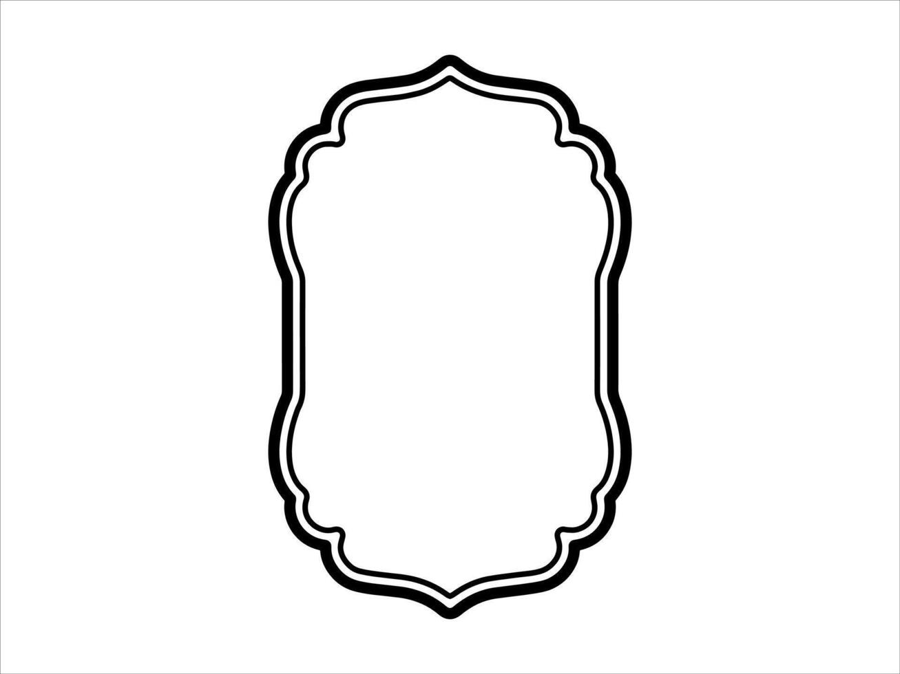 Hand Drawn Islamic Frame Illustration vector