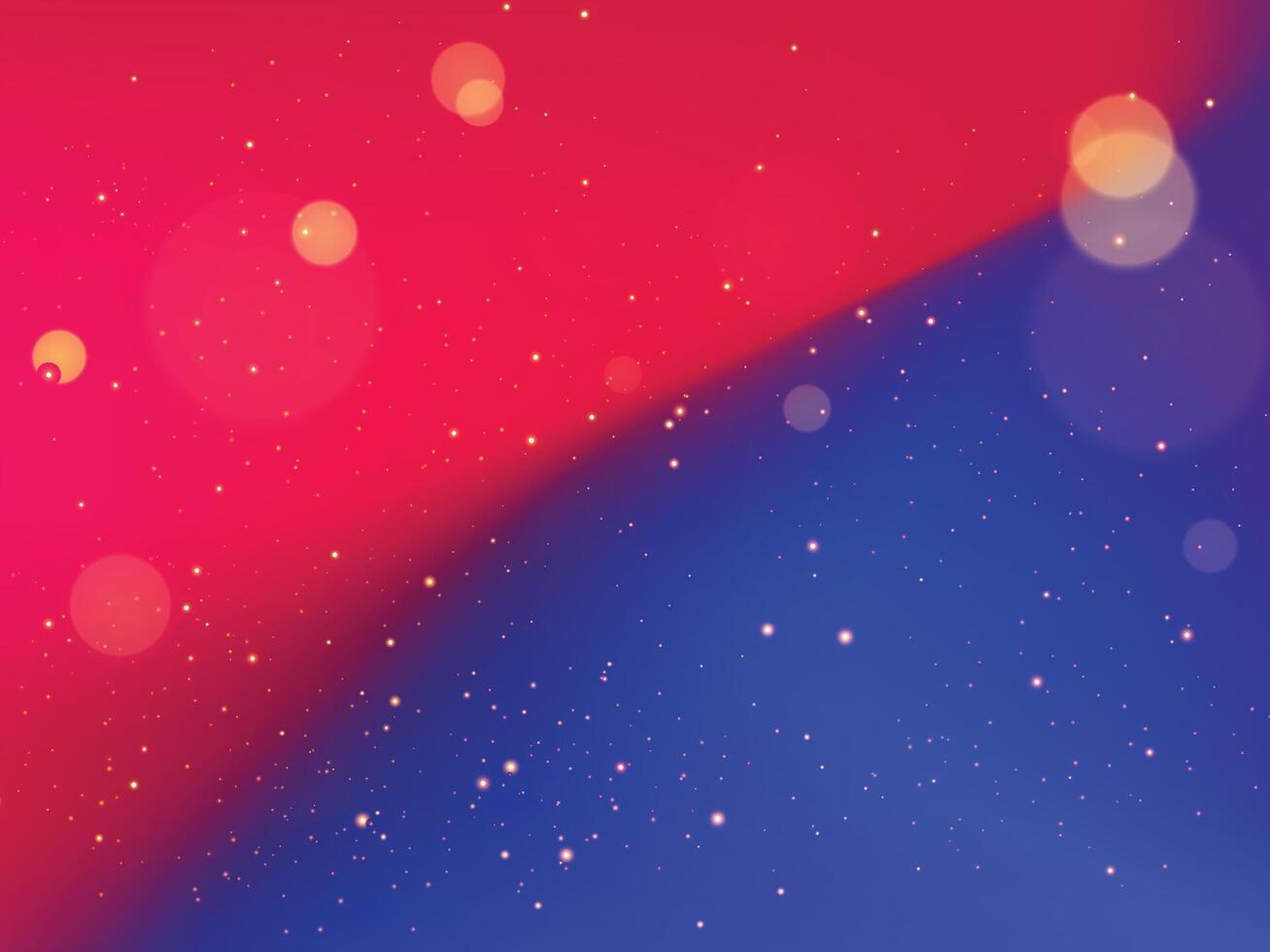 Red blue contrast background.Red blue colorful gradient with glitter vector