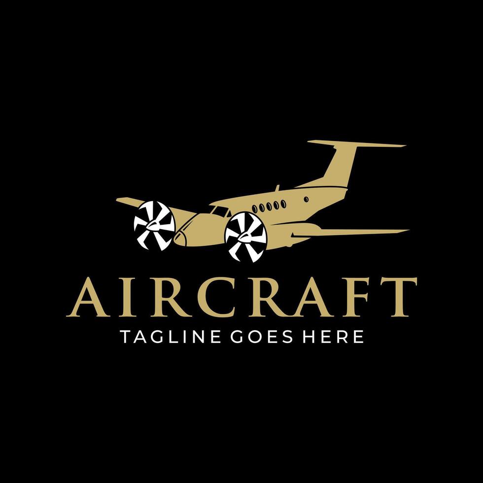 airplane transportation illustration logo vector