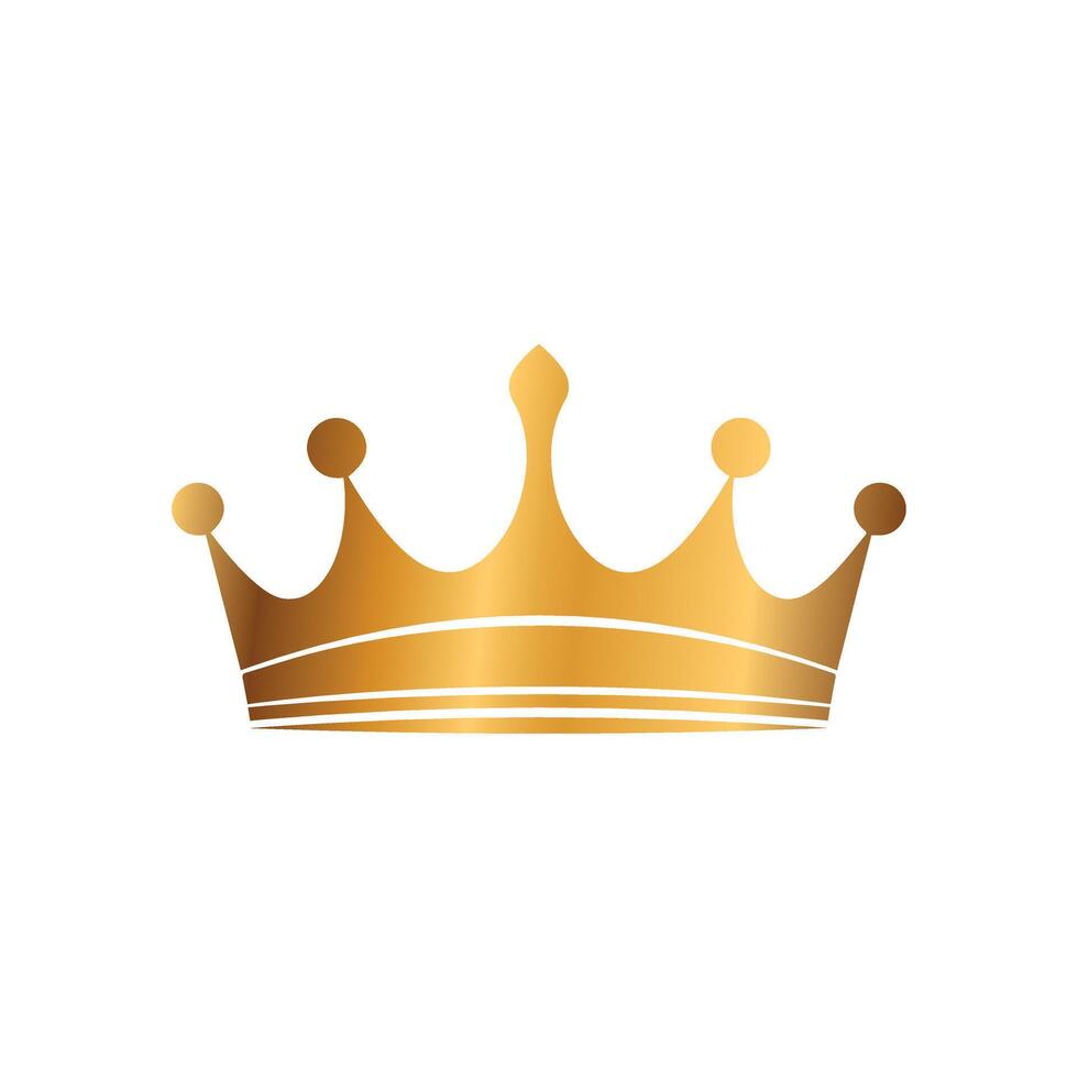 Crown gradient icon. Gradient icon on white background. Vector illustration