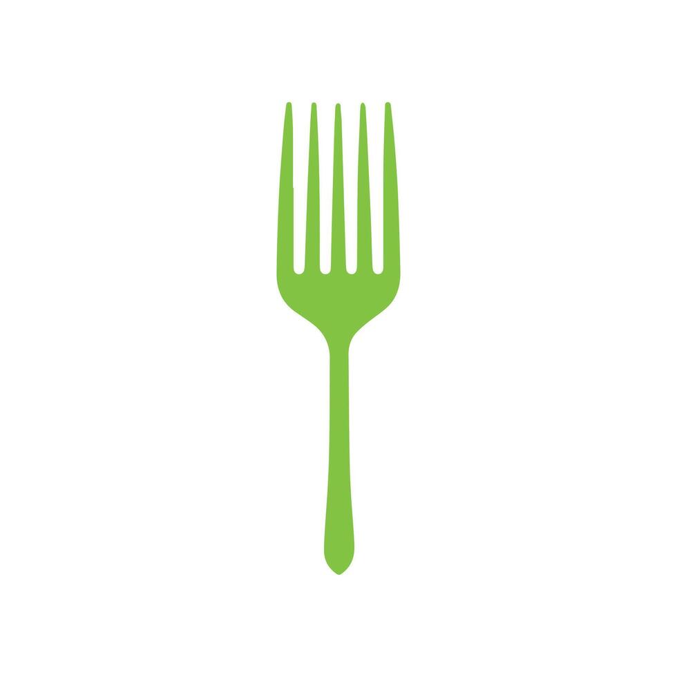 Fork icon on white background. Vector illustration in trendy flat style