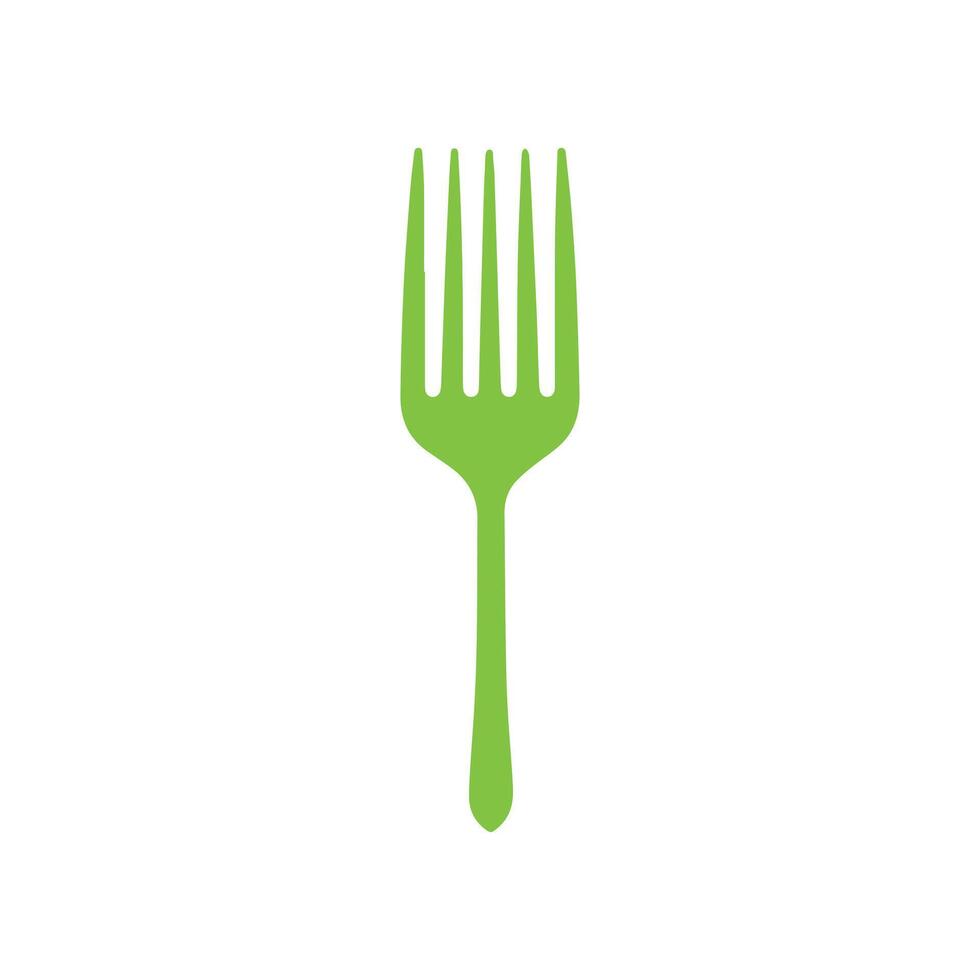 tenedor icono en blanco antecedentes. vector ilustración en de moda plano estilo