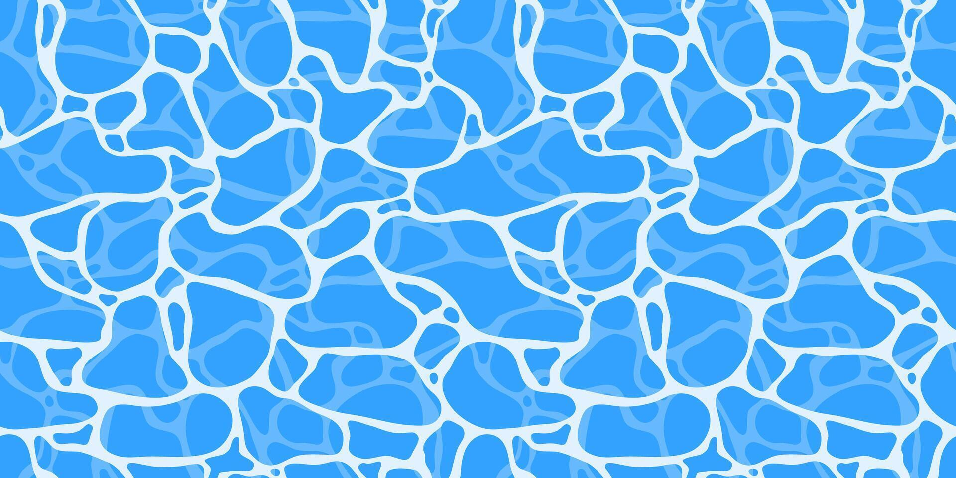 Water texture seamless repeat pattern with tranquil turquoise ripples. vector