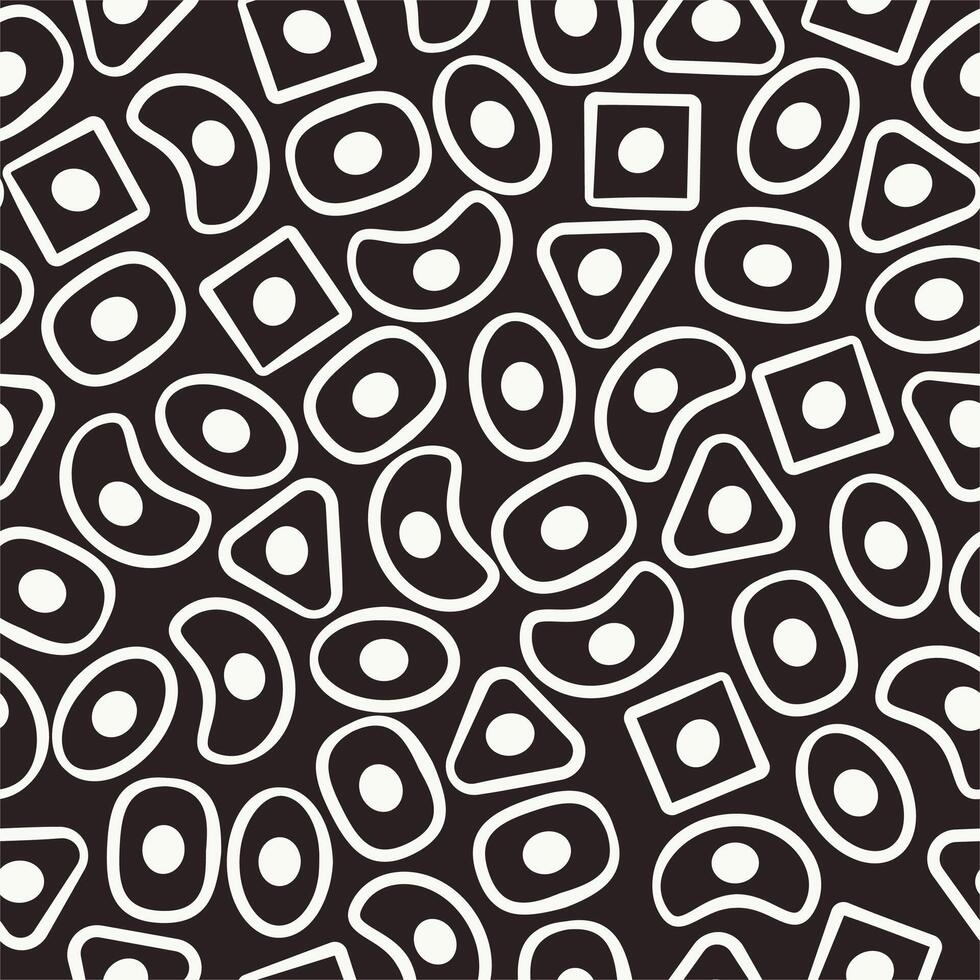 Repeat pattern of abstract doodle shape. Vector illustration suitable for prints.