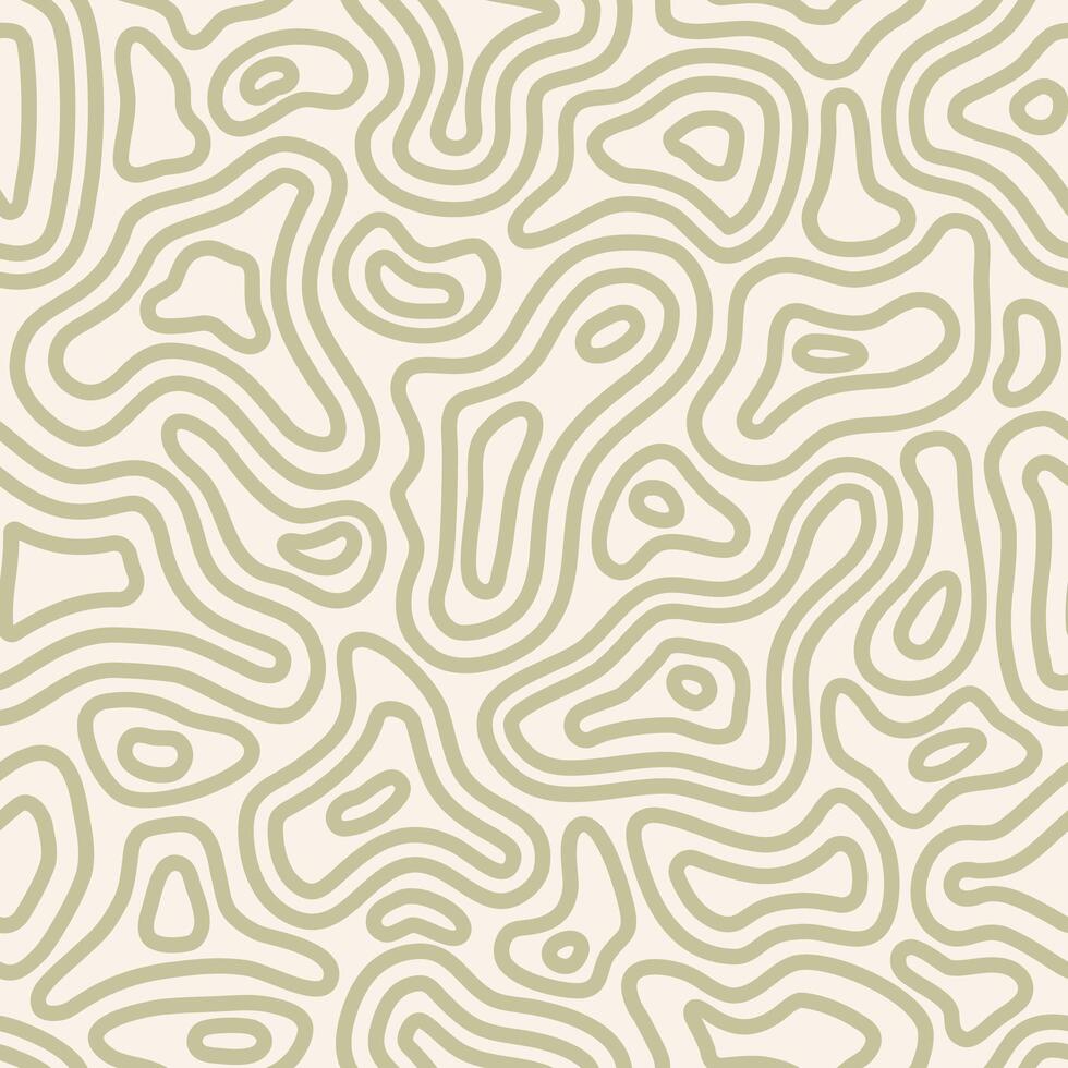 Repeat pattern of abstract wave topographic line contour map. Vector illustration suitable for prints.