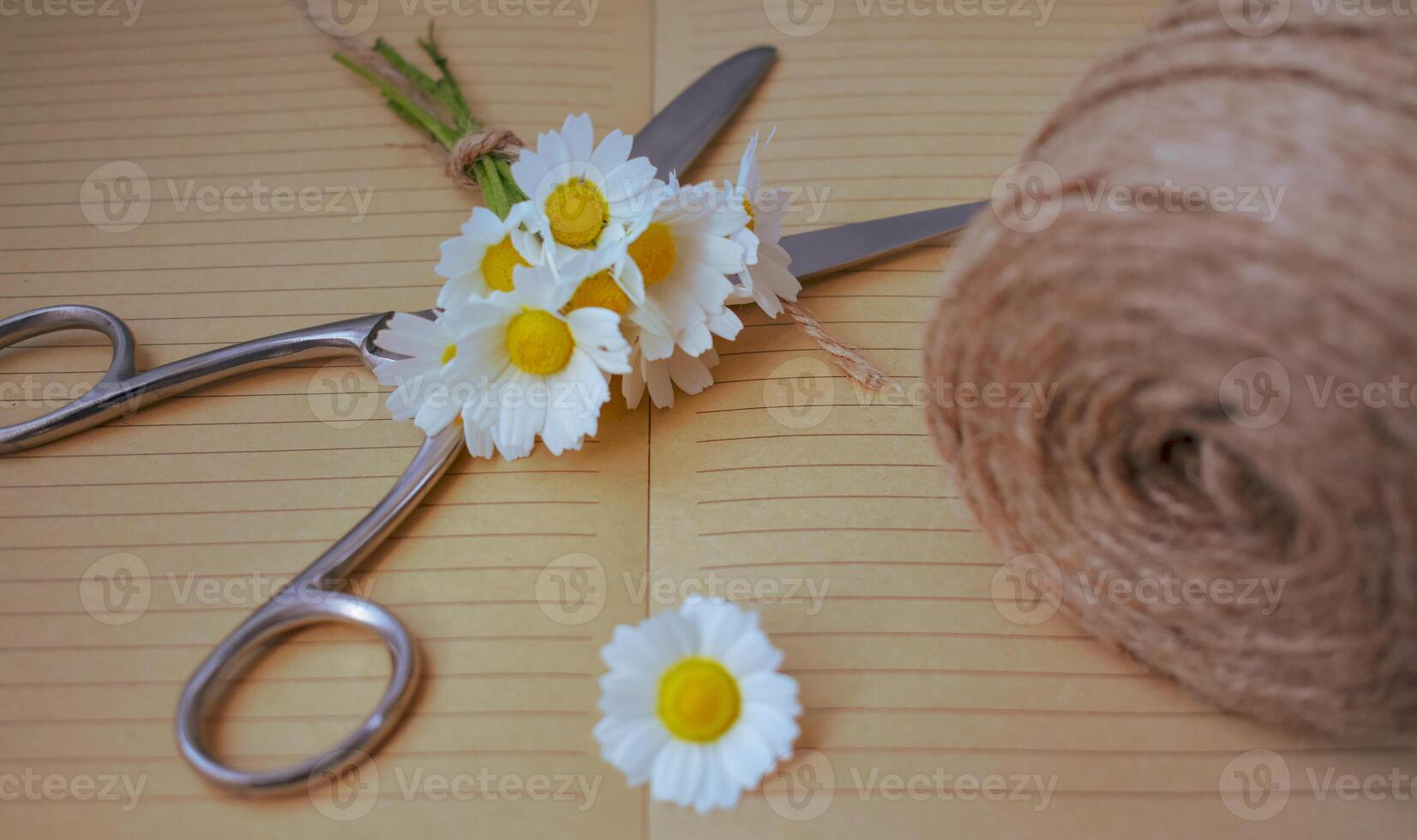 Flowers on book Background photo