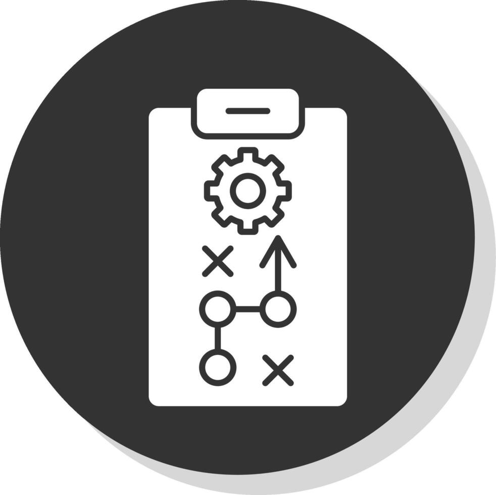 Strategy Glyph Grey Circle  Icon vector