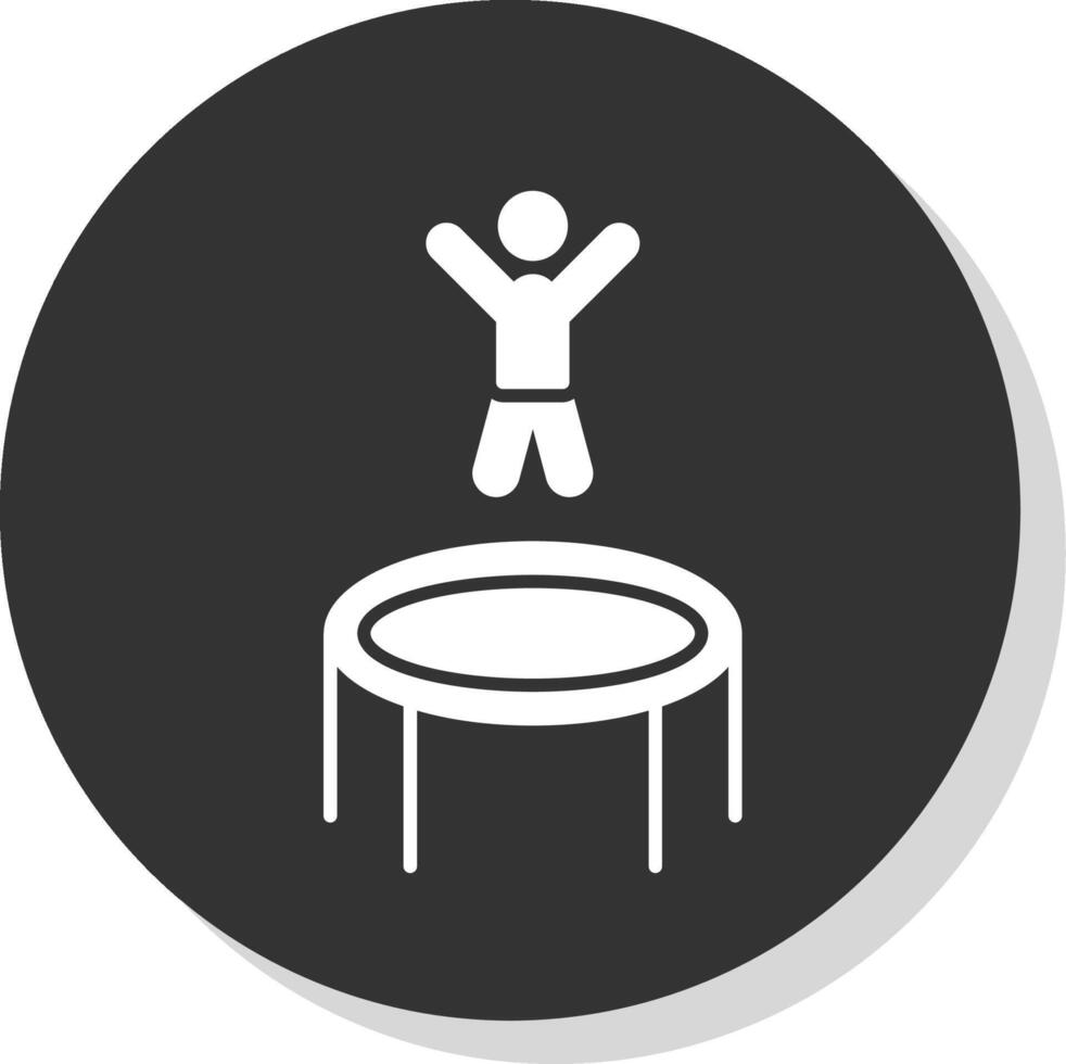 Trampoline Glyph Grey Circle  Icon vector