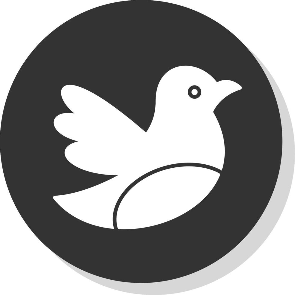 Bird Glyph Grey Circle  Icon vector