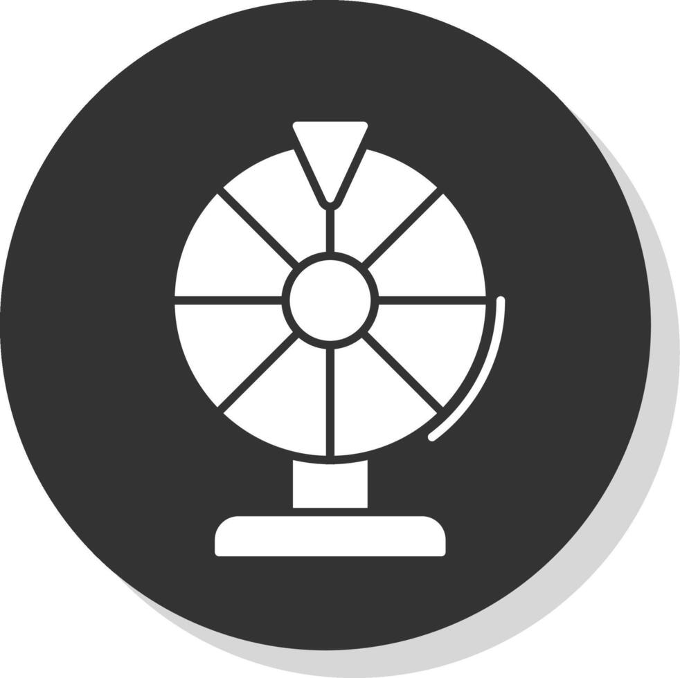 Wheel Of Fortune Glyph Grey Circle  Icon vector