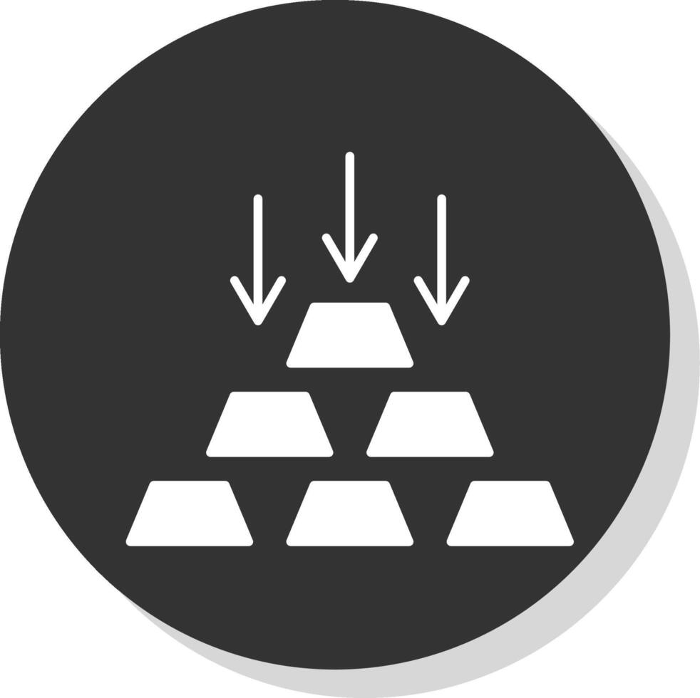 Gold Ingot Glyph Grey Circle  Icon vector
