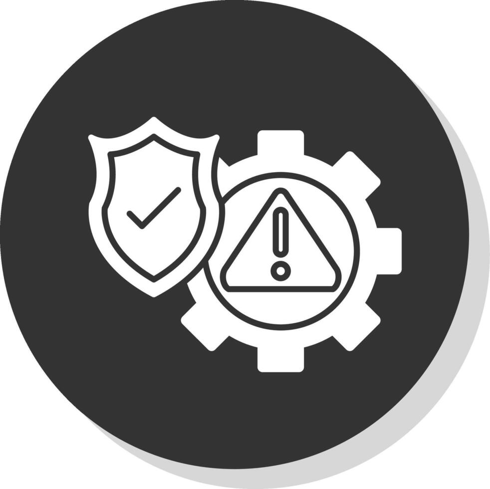 Risk Management Glyph Grey Circle  Icon vector