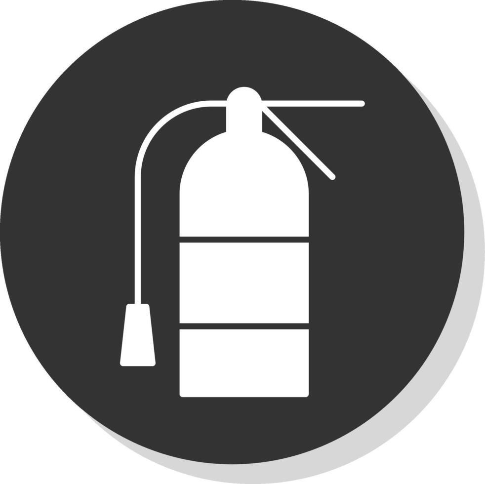 Extinguisher Glyph Grey Circle  Icon vector