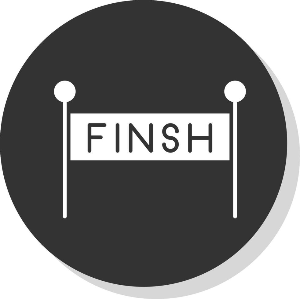Finish Line Glyph Grey Circle  Icon vector