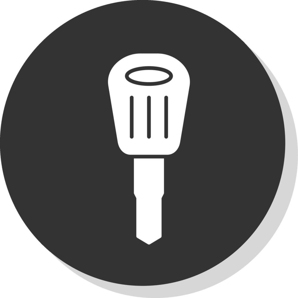 Car Key Glyph Grey Circle  Icon vector