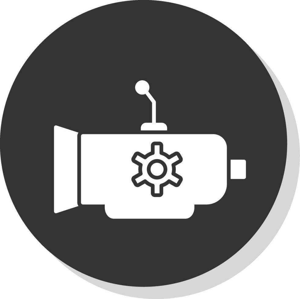 Gearbox Glyph Grey Circle  Icon vector