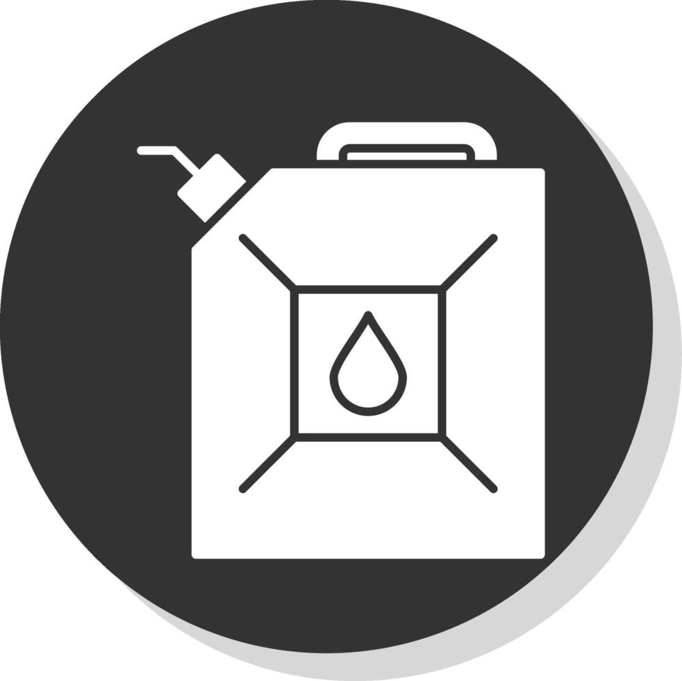 Gas Can Glyph Grey Circle  Icon vector