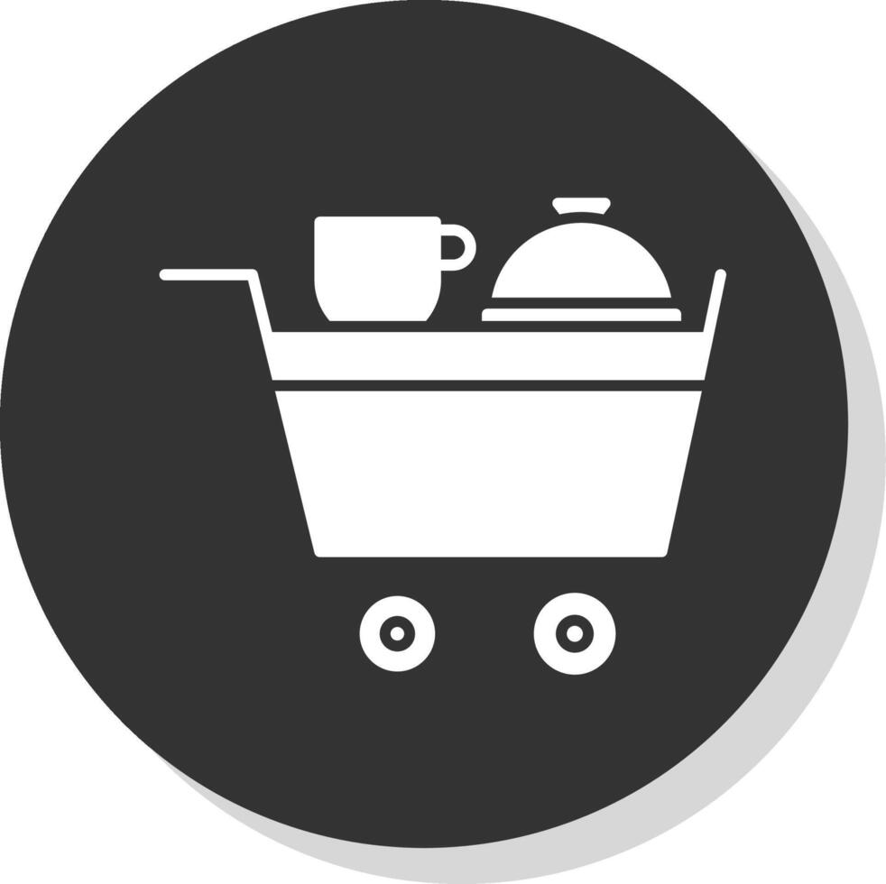 Room Service Glyph Grey Circle  Icon vector