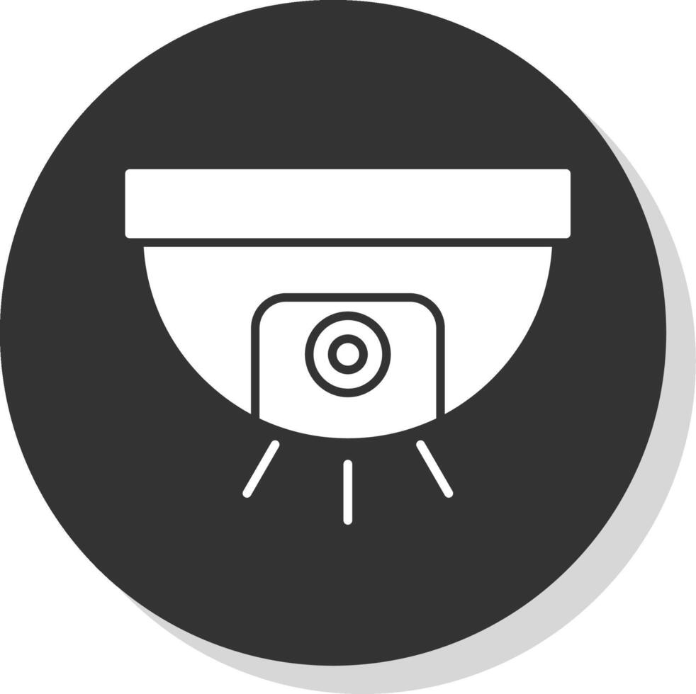 Cctv Glyph Grey Circle  Icon vector