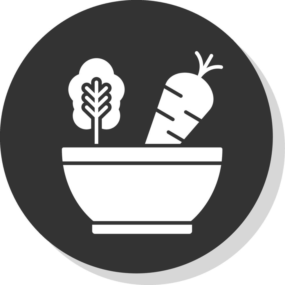 Salad Glyph Grey Circle  Icon vector