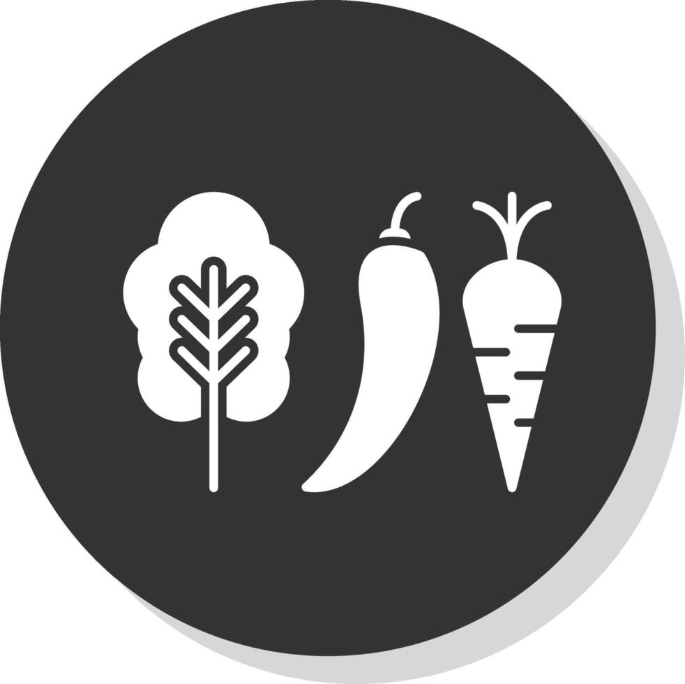 Vegetables Glyph Grey Circle  Icon vector