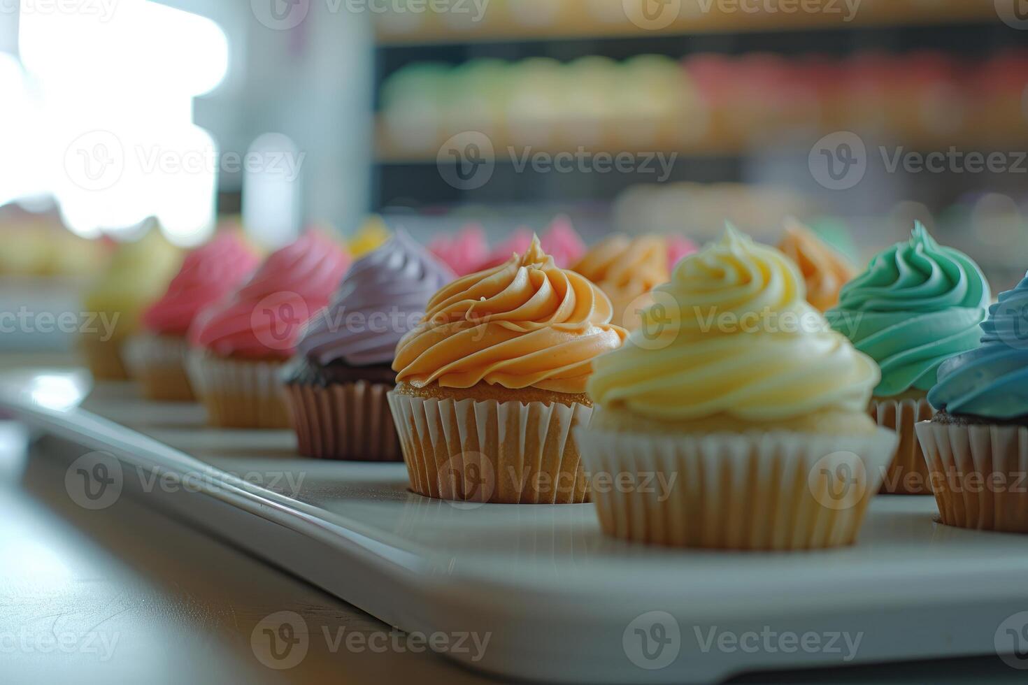 AI generated delicious cup cake photo