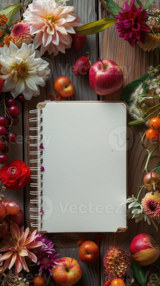 AI generated white empty paper invitation mockup photo