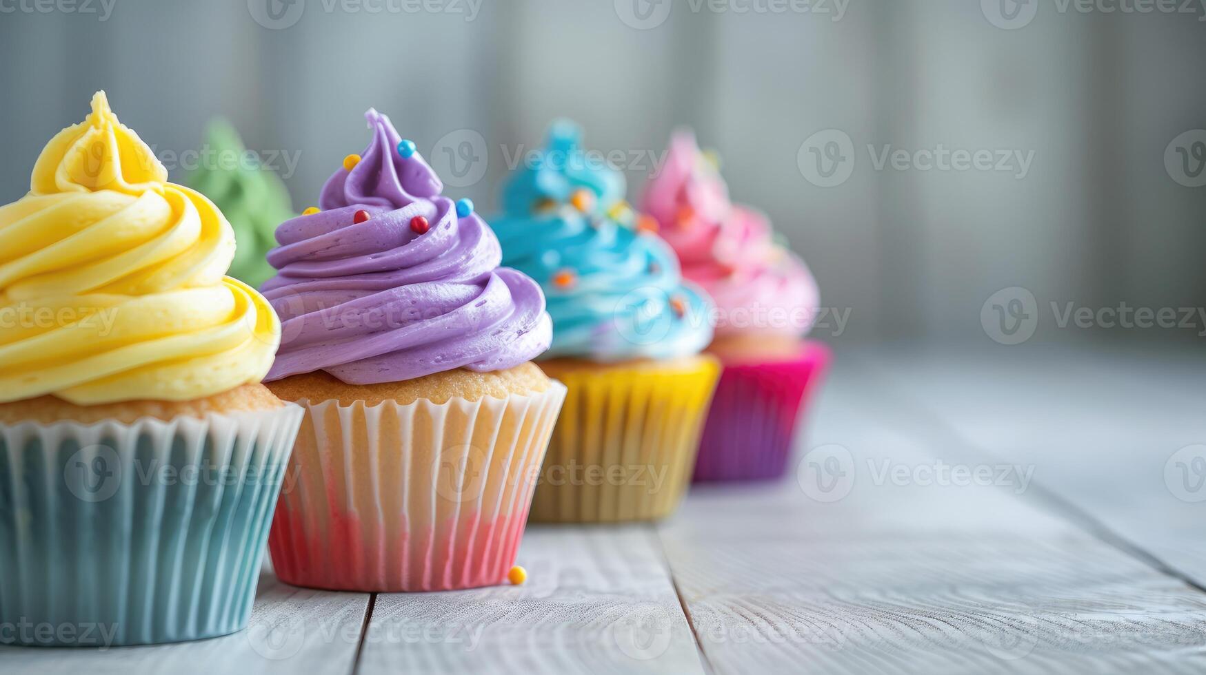 AI generated delicious cup cake photo