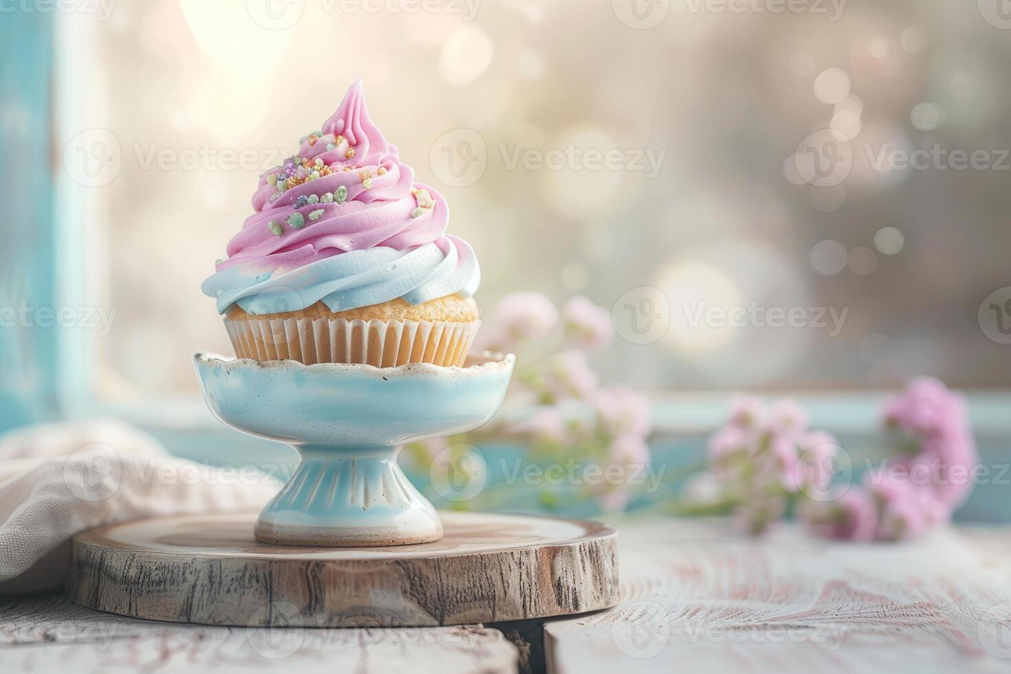 AI generated delicious cup cake photo