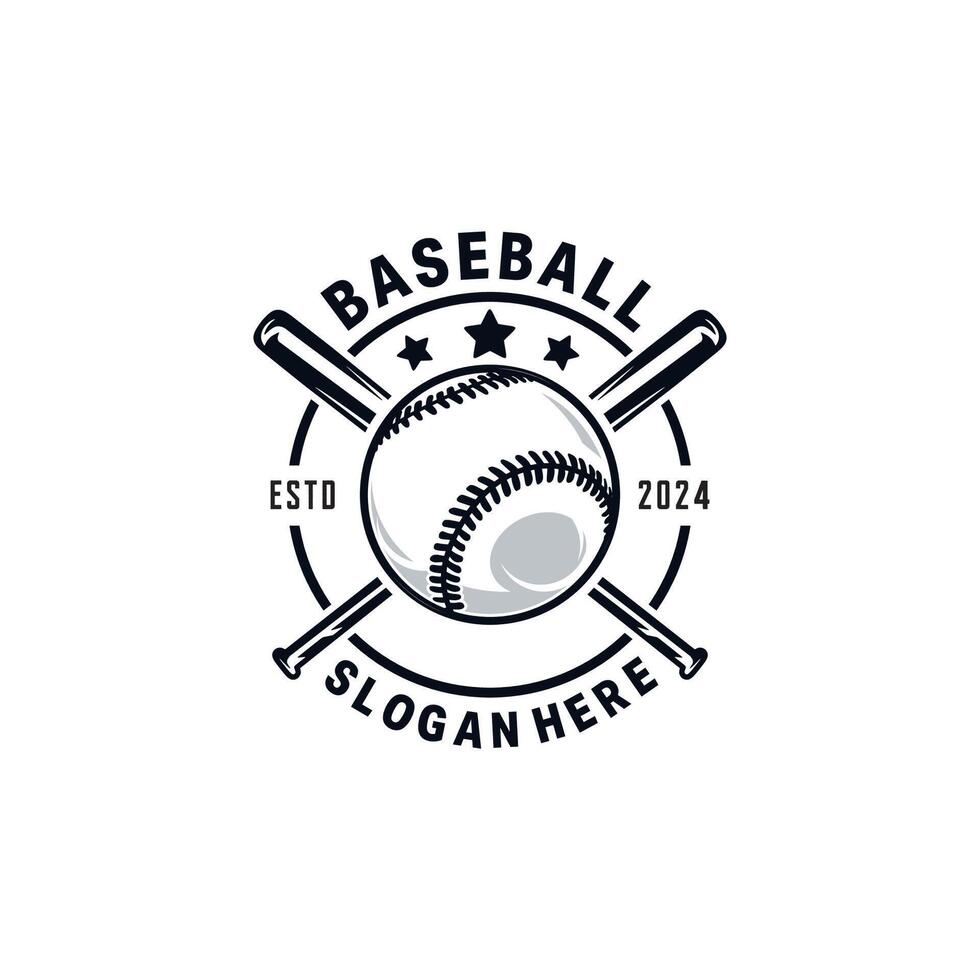 Baseball logo design. Baseball emblem and design badge vector