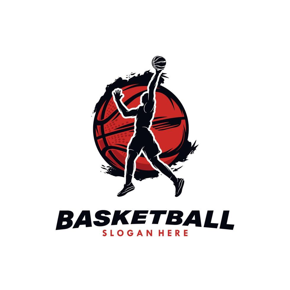 Modern basketball silhouette vector design
