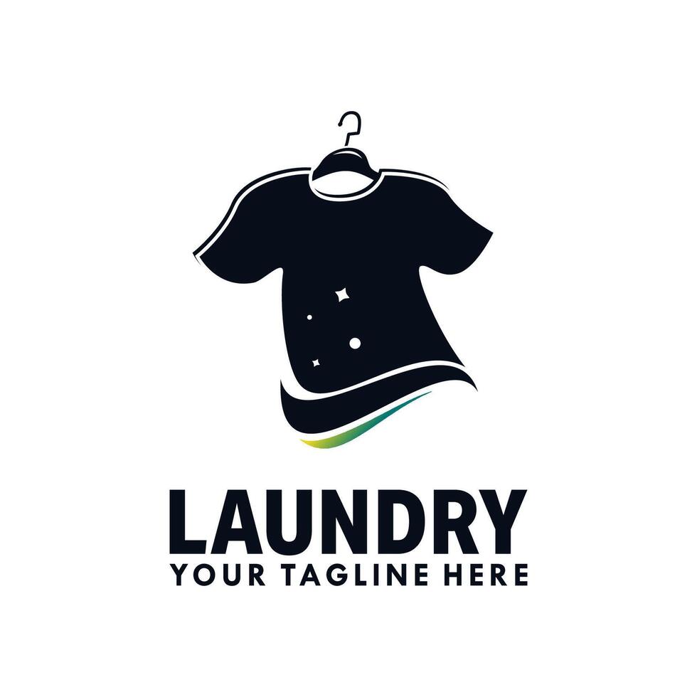 Laundry logo template vector illustration design