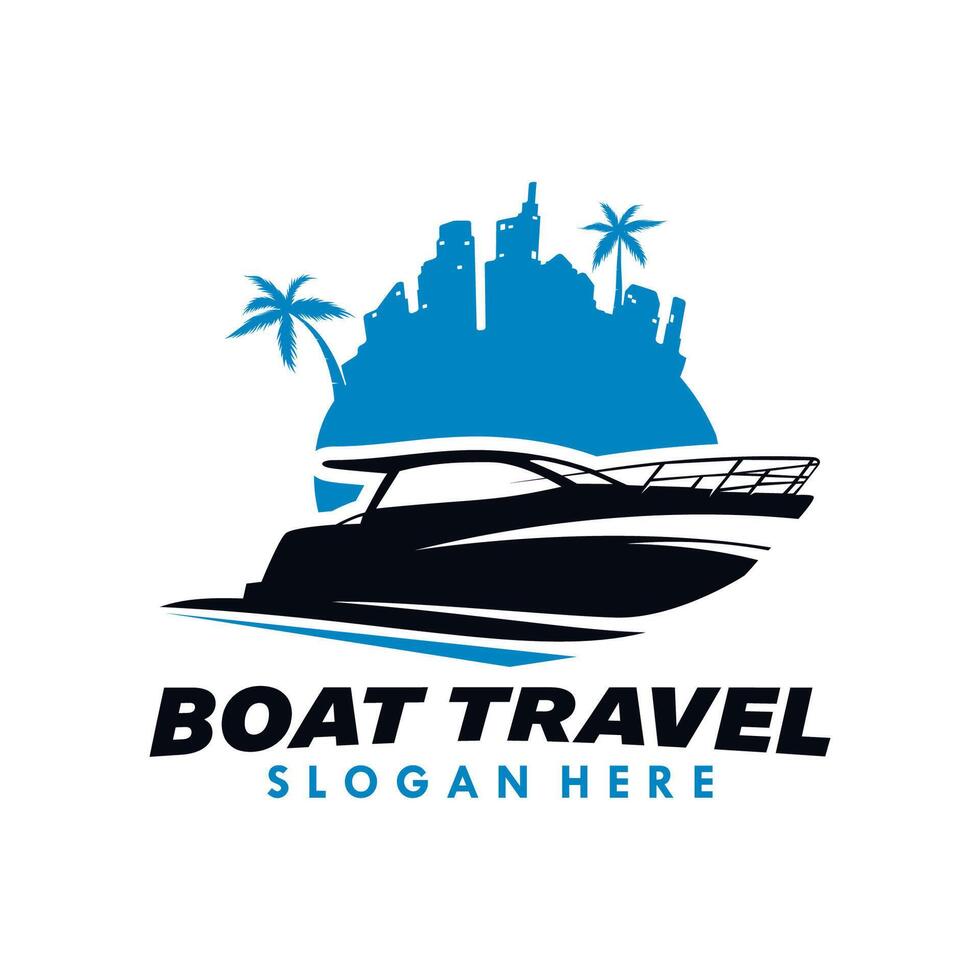 boat travel vector design template