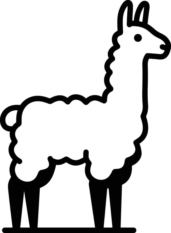 Llama cartoon logo vector