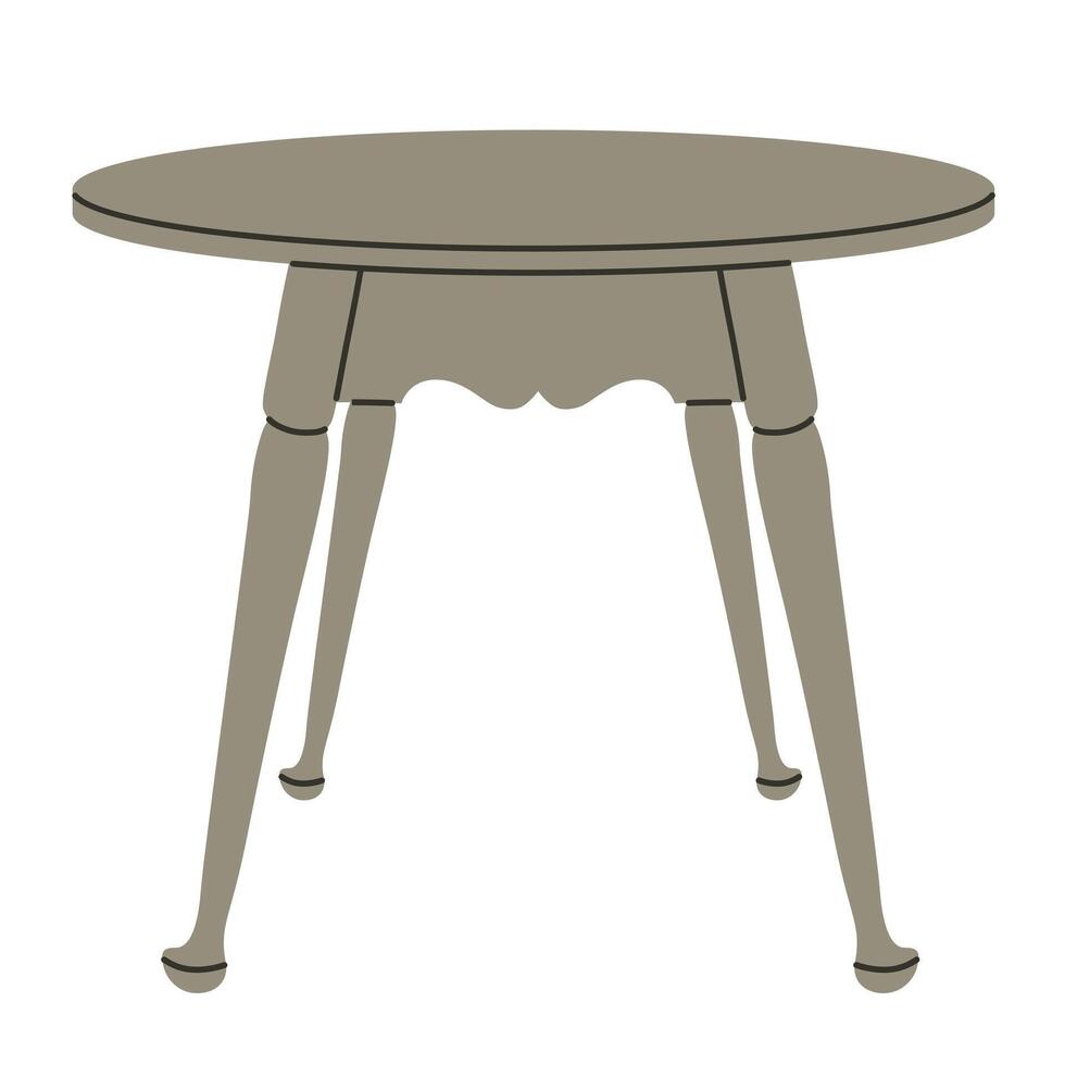 Round side table image, isolated vector