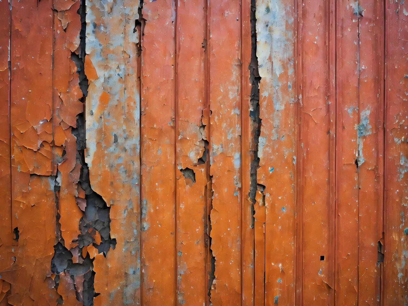 AI generated rusty corrugated iron background, rusty iron background, rusty metal background photo