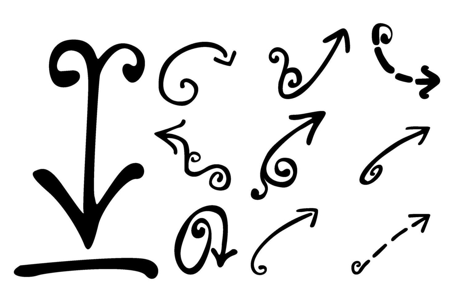 Set Of Pointing Arrow Vector For Element Design