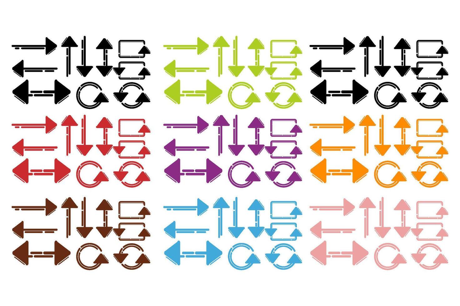Set Of Pointing Arrow Vector For Element Design