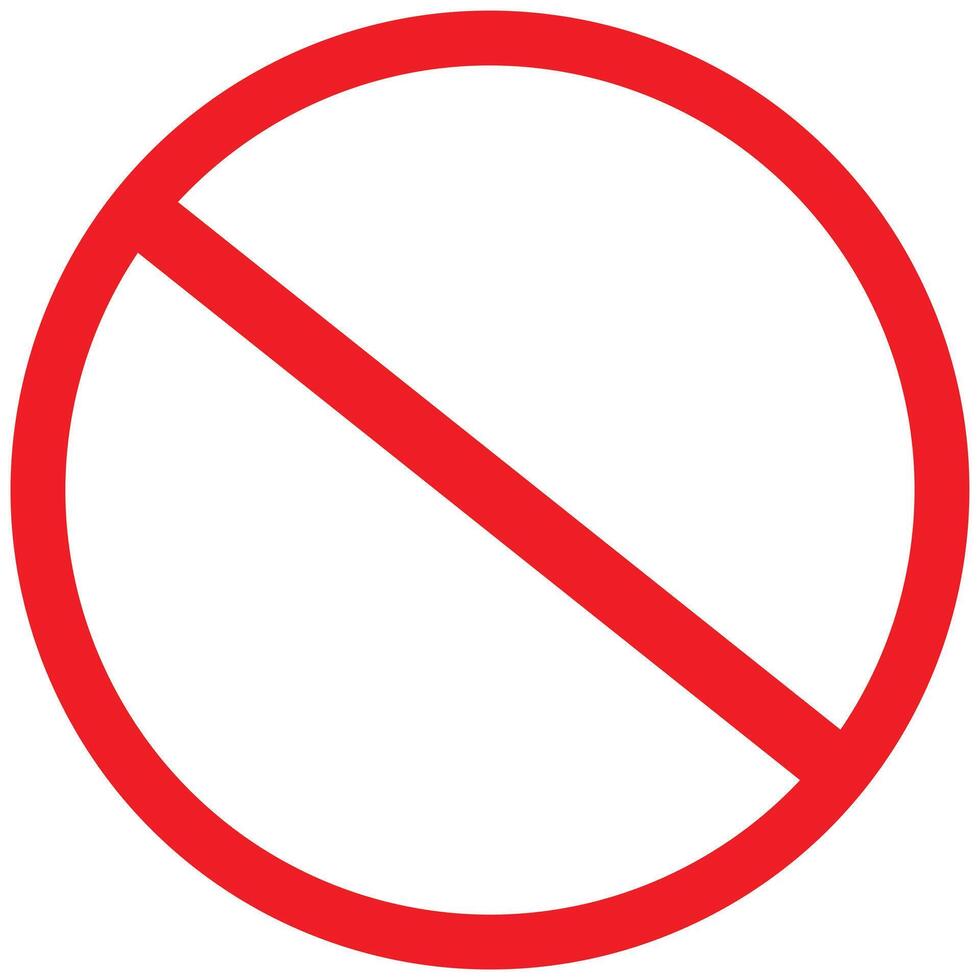 Prohibition or forbidden vector sign