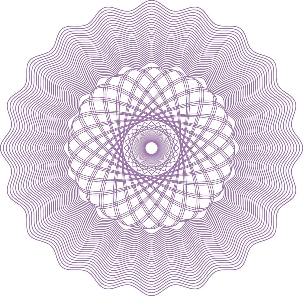 Abstract linear money style rosette vector