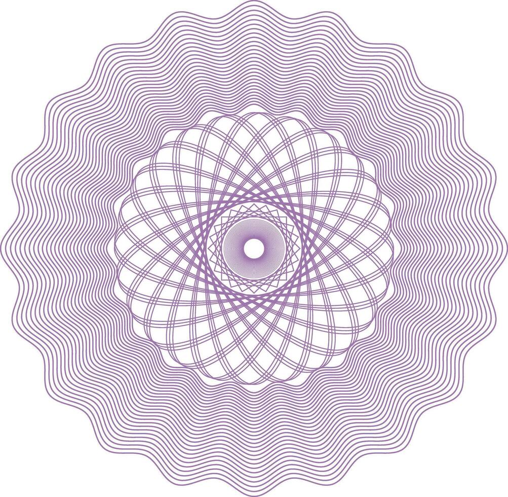 Abstract linear money style rosette vector